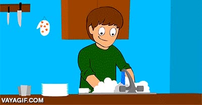 fregadero,chorro,agua,salpicar,espuma,cuchara,miedo,explosion acuática