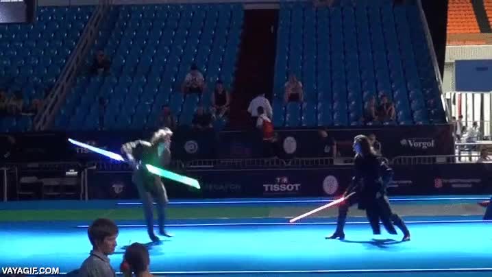 lucha,simulación,coreografia,star wars,jedi,sith,usa la fuerza