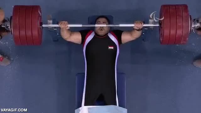 superaci&oacute;n,paralimpico,olimpiadas,levantar,peso,todo es fuerza de brazos y tronco,increible,halterofilia,pesas