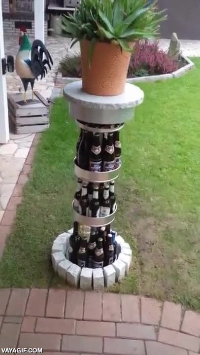 jardin,cervezas,nevera,truco,escondido