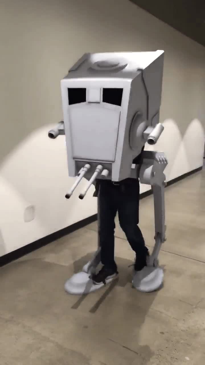 AT-ST,cosplay,muy original,disfraz,star wars