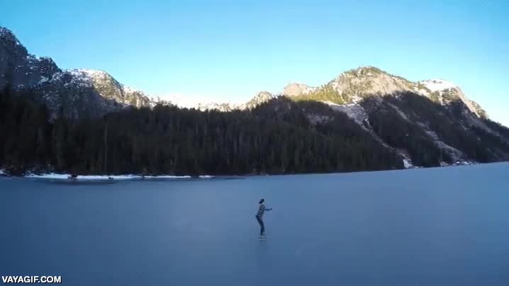 precioso,paisaje,patinaje sobre hielo,muy amplio,a vista de dron