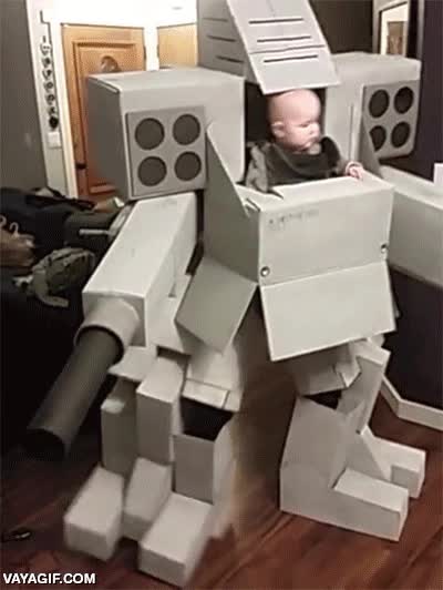niño pequeño,bebe,maquina,mochila,padre dentro,metal gear