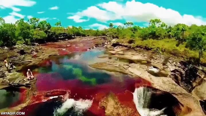 naturaleza,r&iacute;o,ca&ntilde;o cristales,colores,cosa de las algas