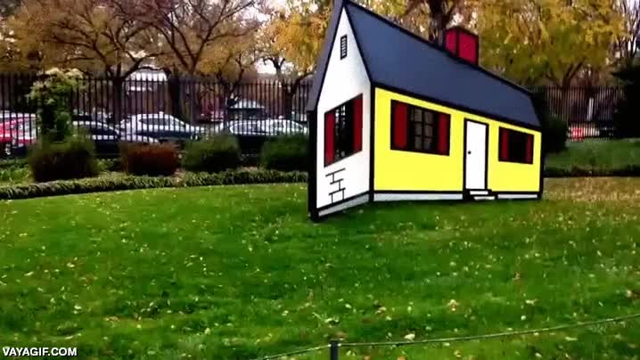 casa,puntos de vista,explotar la cabeza,efecto &oacute;ptico