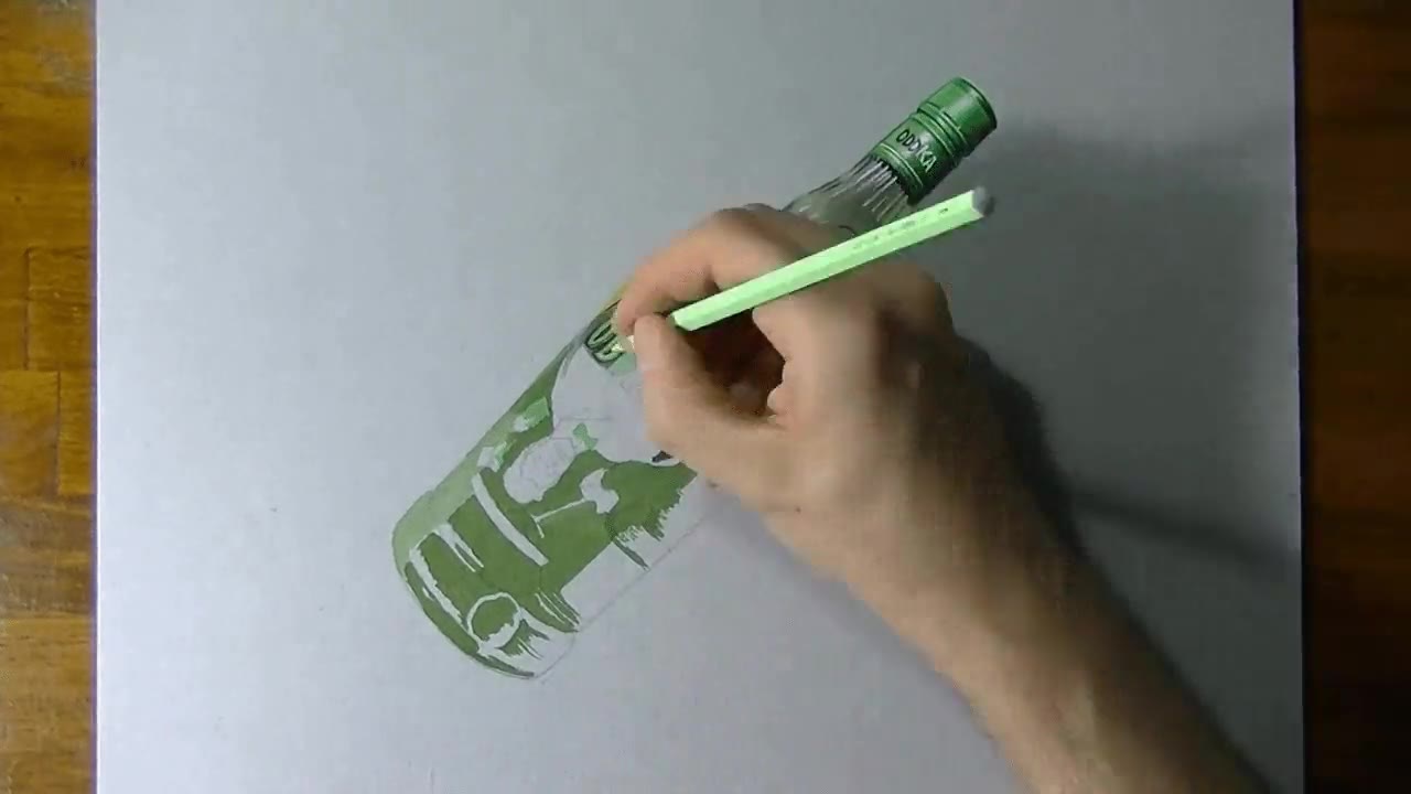 dibujar,botella,vodka,oddka,sombreado,sombras,dibujo,ilustracion,a mano,fotorrealismo