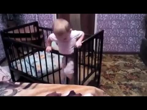 escapar,buen truco,ni&ntilde;o,bebe,cuna,saltar,muy listo prison break,the early years