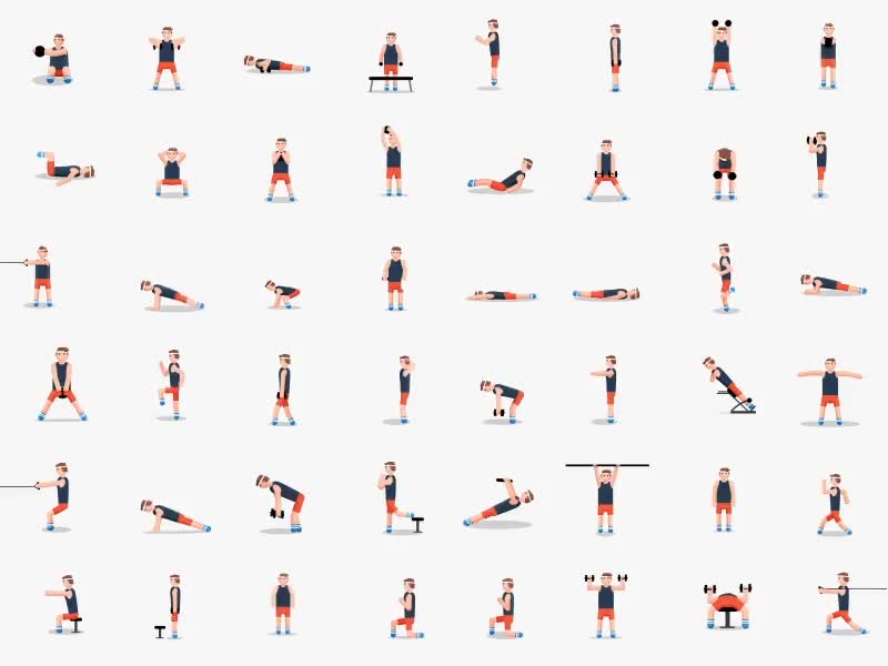 Con un solo gif puedes tener toda tu tabla de ejercicios en su smartphone tabla de ejercicios,buen sistema,gif animado,ejercicios,gimnasio,ponerse en forma