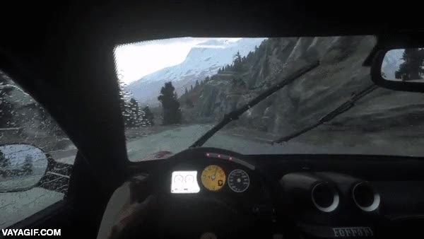 rally,coche,circular,carretera,lluvia,efecto,agua,limpiaparabrisas