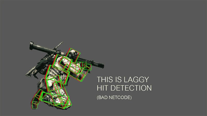 Detección de impactos de bala en los videojuegos y cómo le afecta el lag lag,deteccion,hits,disparos,acertar,netcode,videojuegos