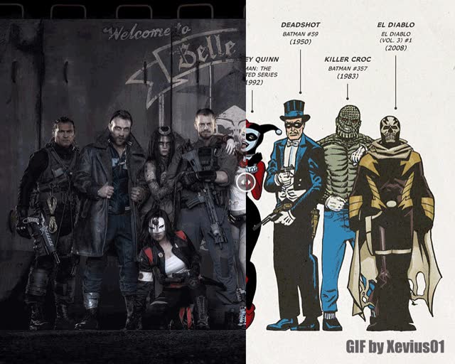suicide squat,villanos,harley quinn,imagen promocional,pelicula