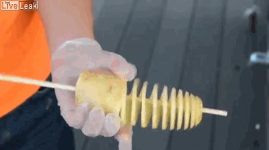 ahora tengo hambre,patata,frita,cortar,espiral,corte