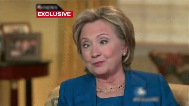 hillary clinton,bizca,ojo juguetón,entrevista,montaje