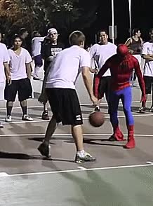 spider-man,basket,baloncesto,uno contra uno,vacilada