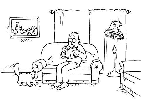 gato,araña,señas,despistado,lenguaje,drama,comedia,libro,dueño