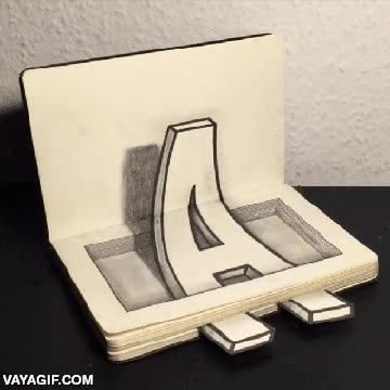 sombra,dibujar,dibujo,ilusion optica,la letra A,libreta