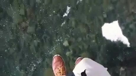 bonita,escalofriante,sensación,caminar,hielo,helado