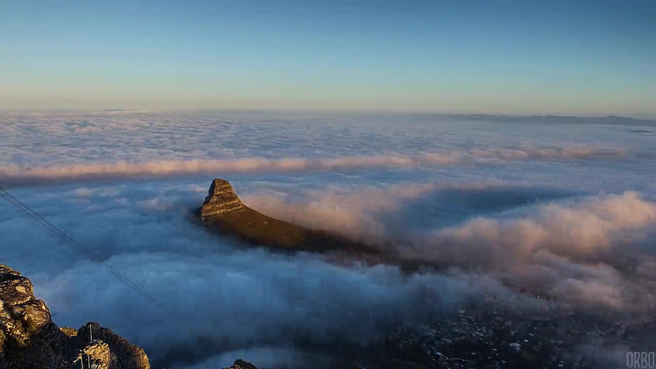 impresionante,paisaje,nubes,cabeza de le&oacute;n,sudafrica