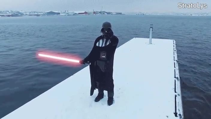 Darth Vader,utilizando,fuerza,atraer,drones