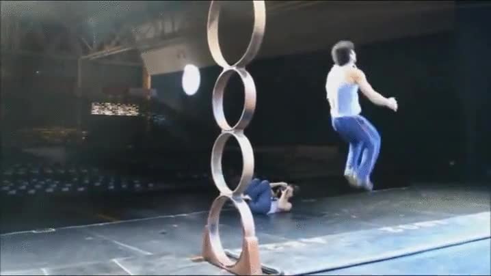 descripción gráfica,frase,salto,pasar por el aro