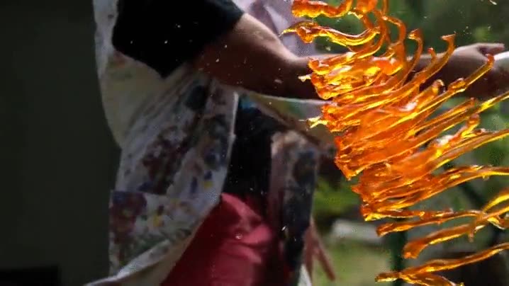 gelatina,atravesada,raqueta,tenia,c&aacute;mara lenta