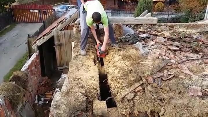 medidas de seguridad,motosierra,techo,casa,derrumbe