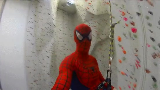 spiderman,entrenar,en forma,muro,pared