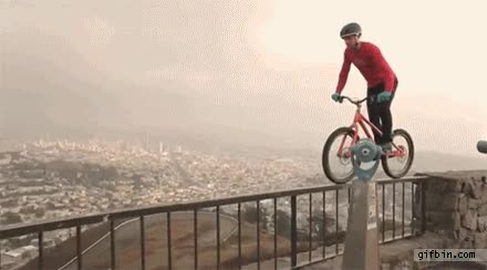 Danny MacAskill,bicicleta,barandilla