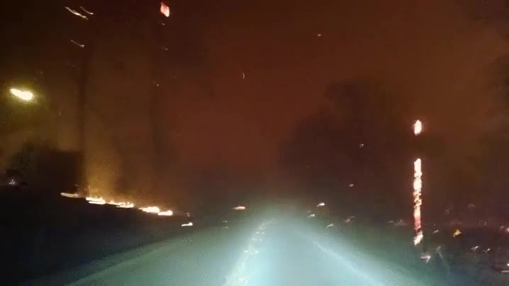 autopista,infierno,carretera,fuego,llamas