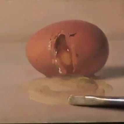 pintar,huevo roto,realista,pintura,alucinante
