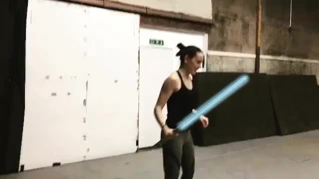 Daisy Ridley,Rey,practicando,pel&iacute;cula,star wars