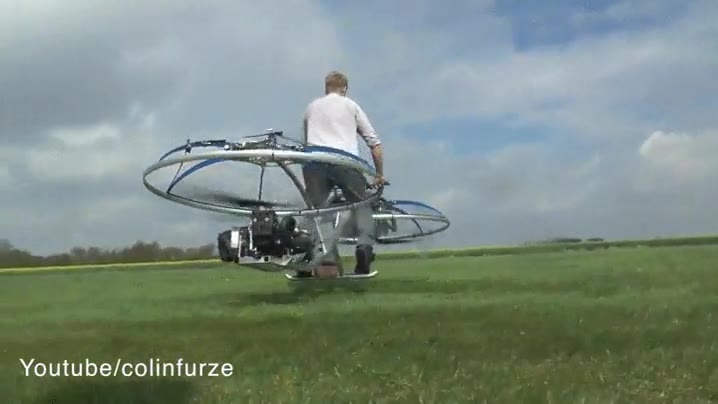 transporte,futuro,hooverbike,cesped,flotar