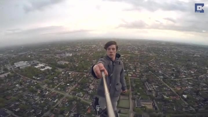 costar,vida,palo,selfie,video,alturas