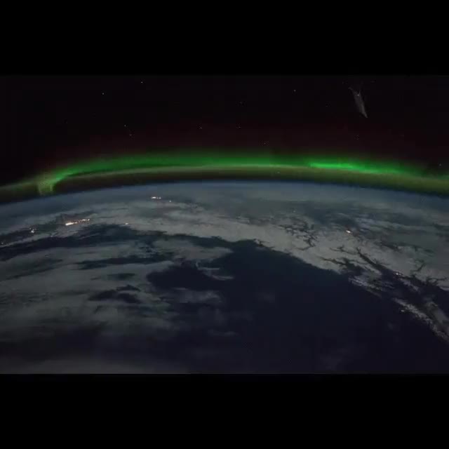 aurora,boreal,vista,espacio