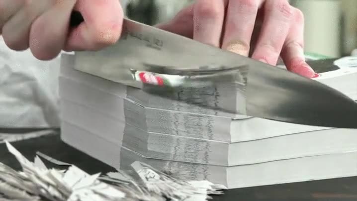 forma,segura,demostrar,cuchillo,afilado