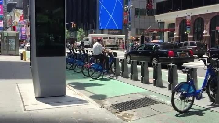 aprovechar,times square,bicicleta,en forma