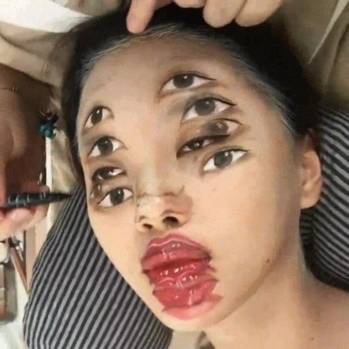 maquillaje,ilusi&oacute;n &oacute;ptica,mal rollo
