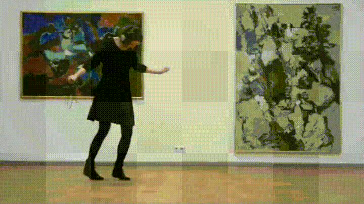chica,francesa,bailar,galer&iacute;a,arte