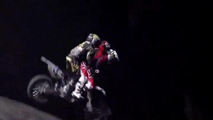 haciendo,backflip,personas,moto