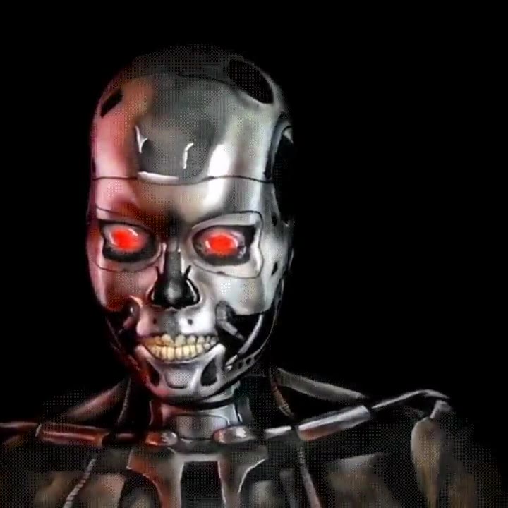 Vaya GIF! / Espectacular maquillaje de Terminator