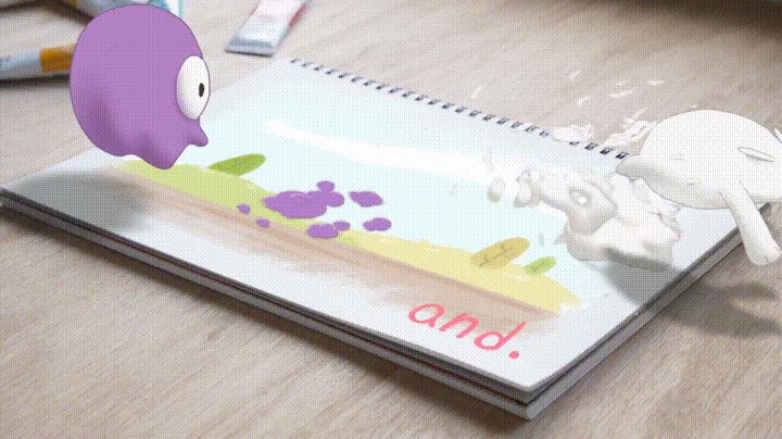 pasar,r&aacute;pidamente,libreta,animaci&oacute;n,2d,3d