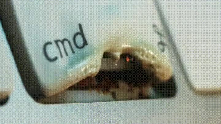 deterioro,teclas,fundir,teclado,mac,pastizal