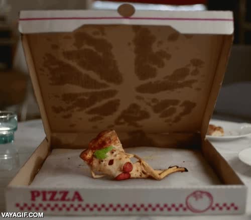 reacci&oacute;n,pizza,abrir,trozo