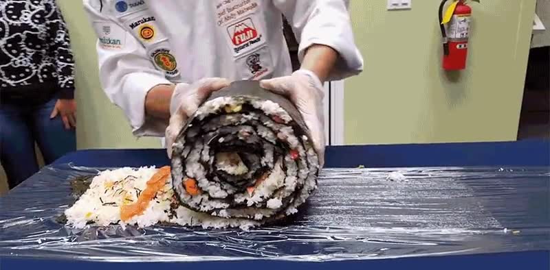 preparar,desayuno,gigante,japon&eacute;s,sushi