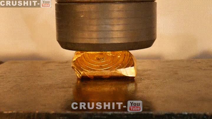 Enlace a Aplastando oro puro con una prensa hidráulica