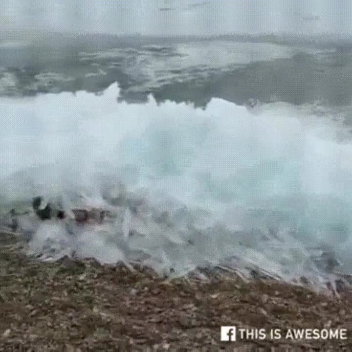 incre&iacute;ble,efecto,olas,congeladas