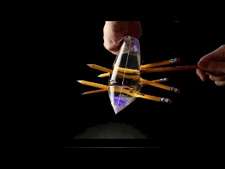 clavar,l&aacute;pices,bolsa,agua