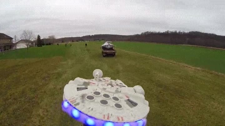 dron,halcon,milenario,star wars,pasada