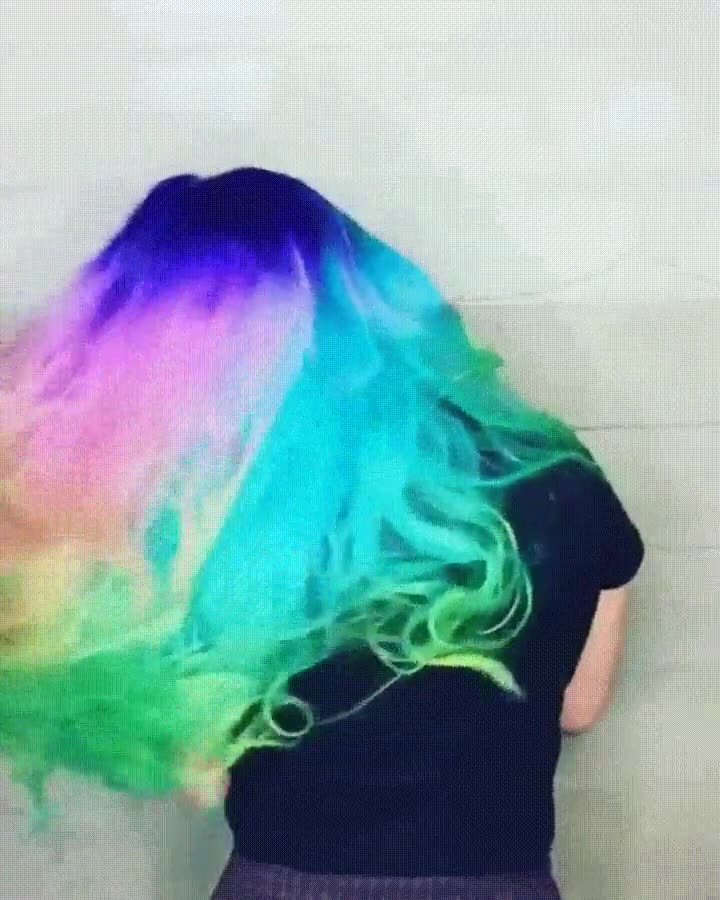 pelo,chica,arcoiris,melena,pelazo