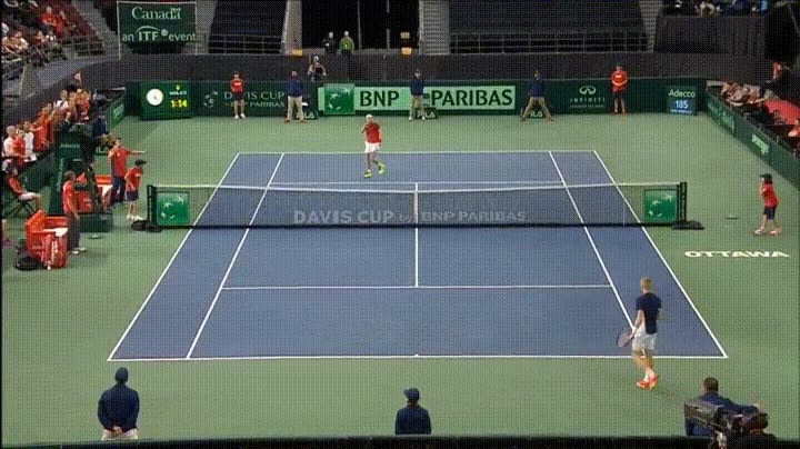 canada,golpear,cara,tenis,juez de silla,eliminados